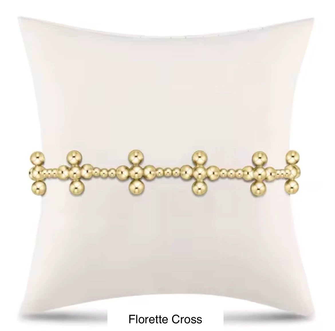 Florette Cross Beaded Waterproof Non-Tarnish Bracelets by Curated By Suarez