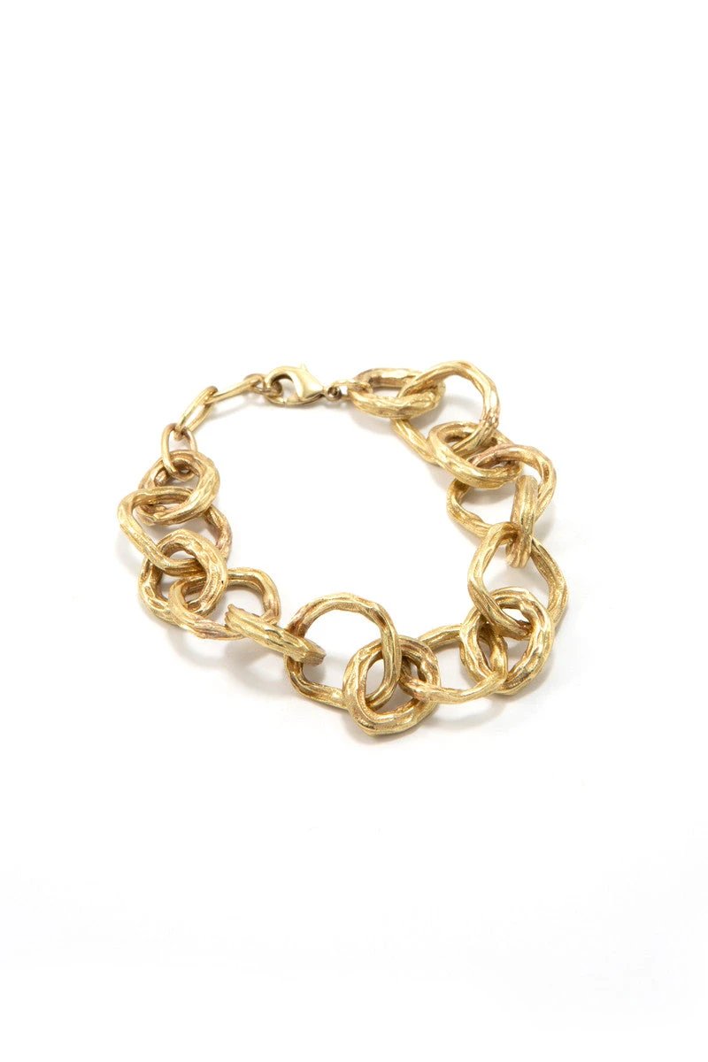 Luxe Brass Chunky Chain Bracelet by Fair Anita