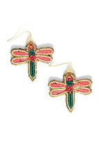 Dragonfly Beaded Earrings by Fair Anita