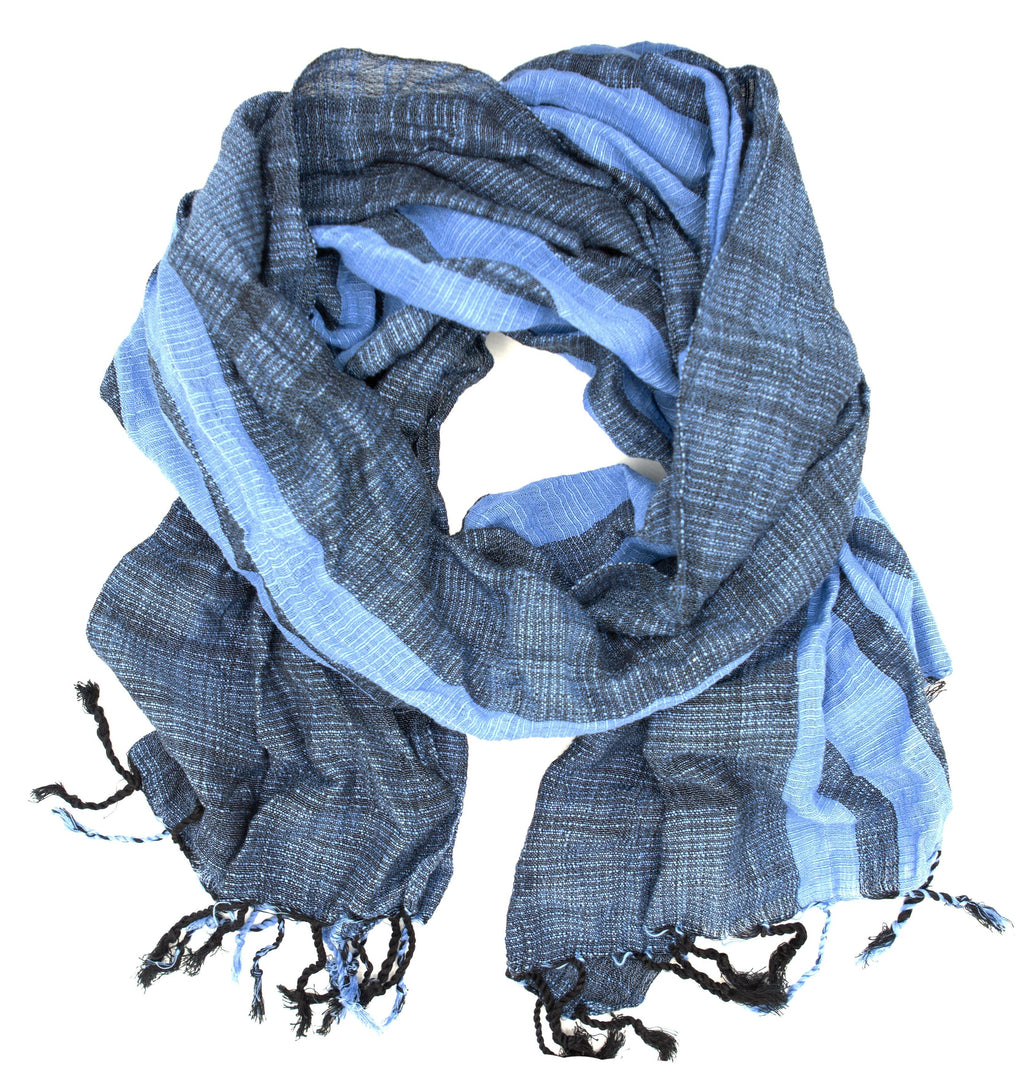 Stormy Seas Woven Cotton Scarf