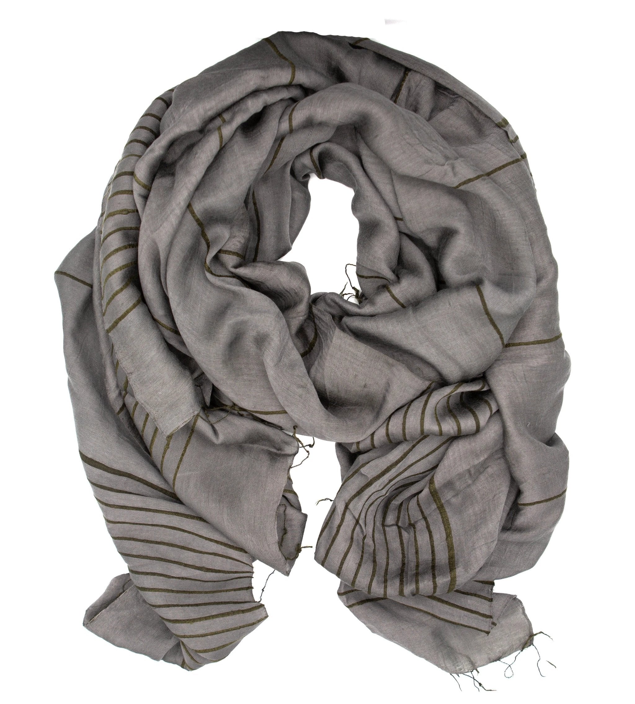 Anh Striped Scarf - Nearly Midnight by Fair Anita