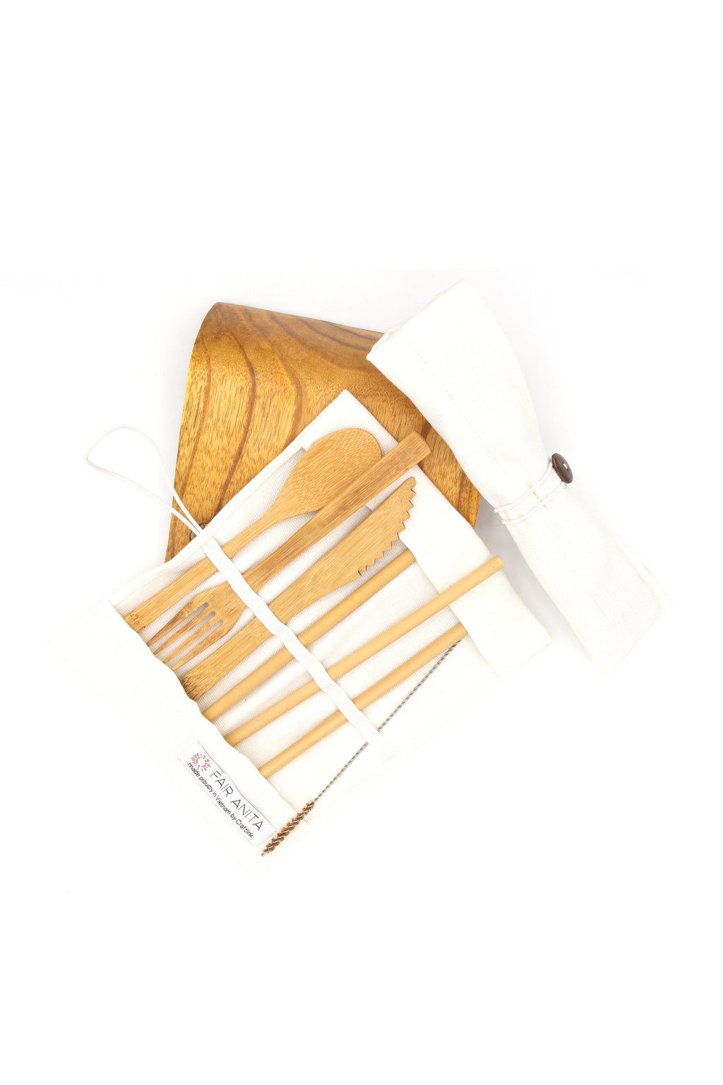 Bamboo Utensil and Straw Set