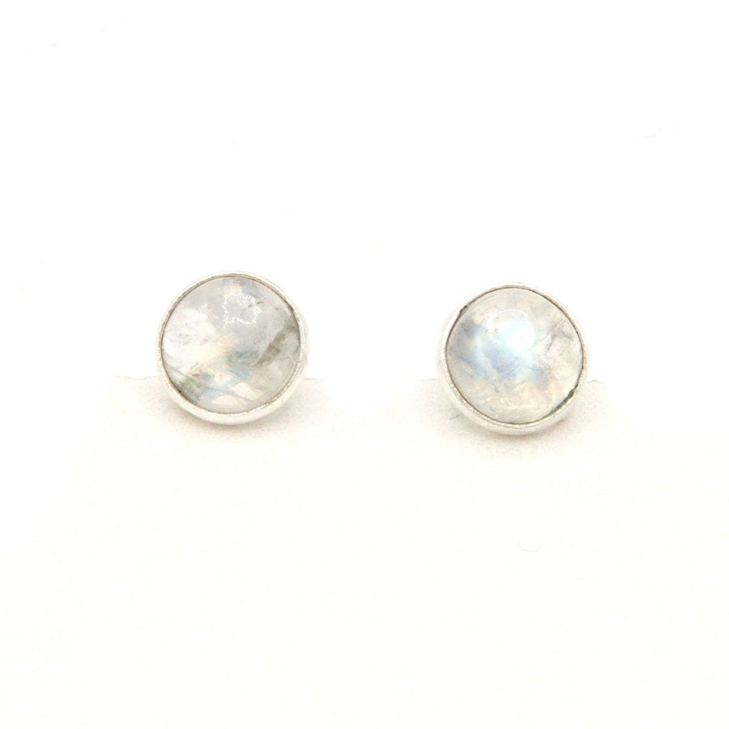 Full Moonstone Studs