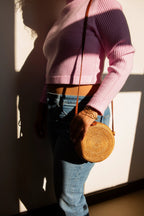Rattan Round Bag by Fair Anita
