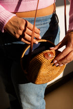 Rattan Round Bag by Fair Anita