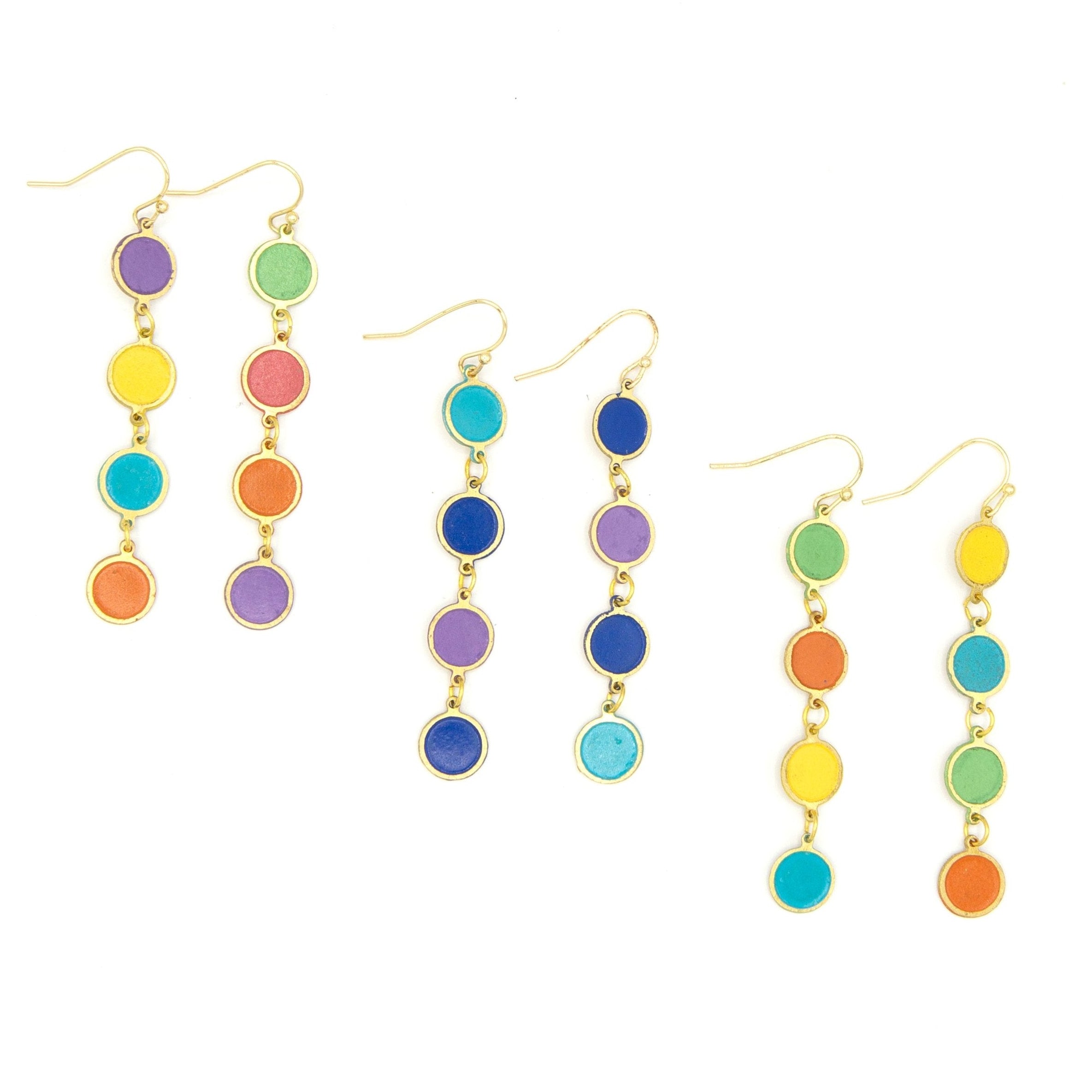 Color Study Enamel Earrings
