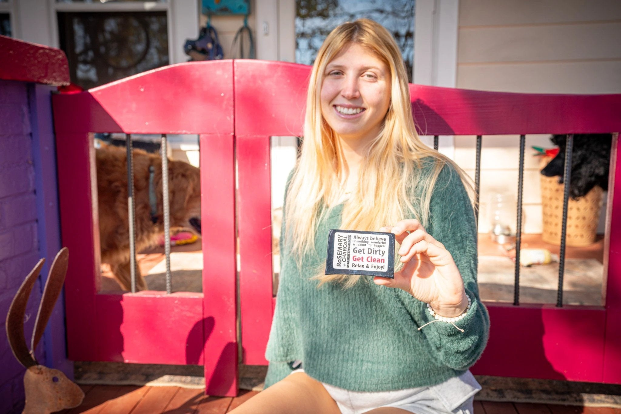 RoSEMARY + CHARCoAL FACE & BODY SOAP 5 oz by Essential Journeys
