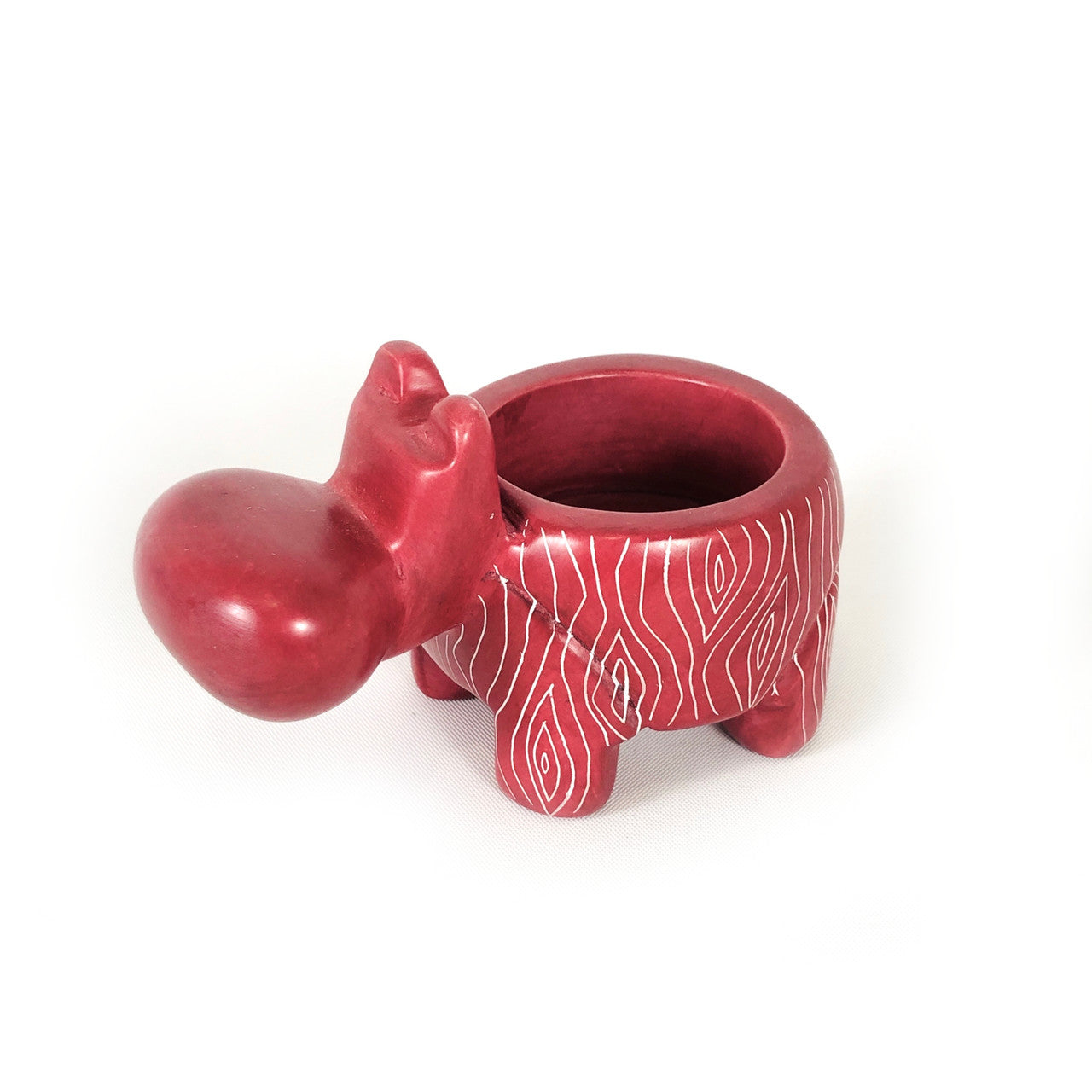 Rosé Hippo Tealight Holder- Soapstone