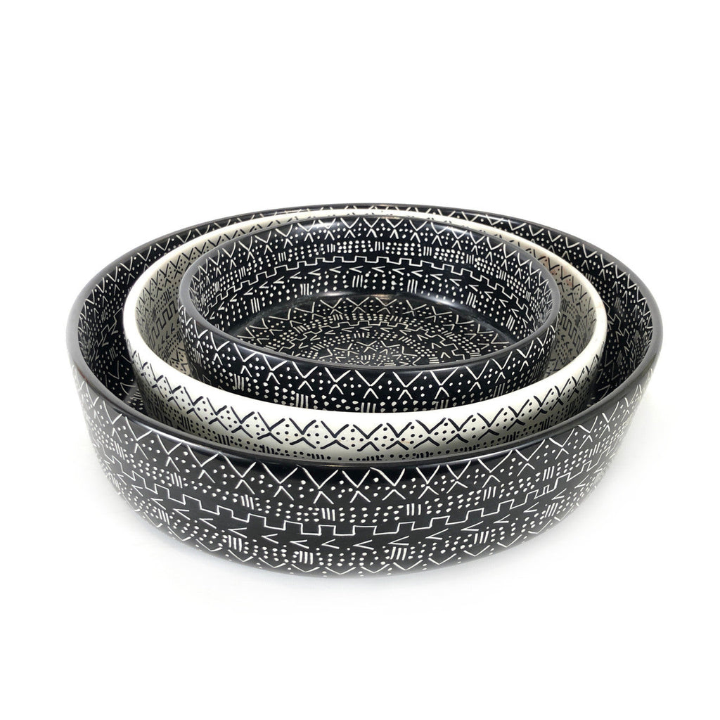 Mud Cloth Natural Bowl - 10"