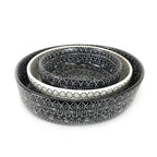 Mud Cloth Black Bowl - 12"