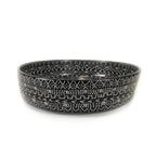 Mud Cloth Black Bowl - 12"