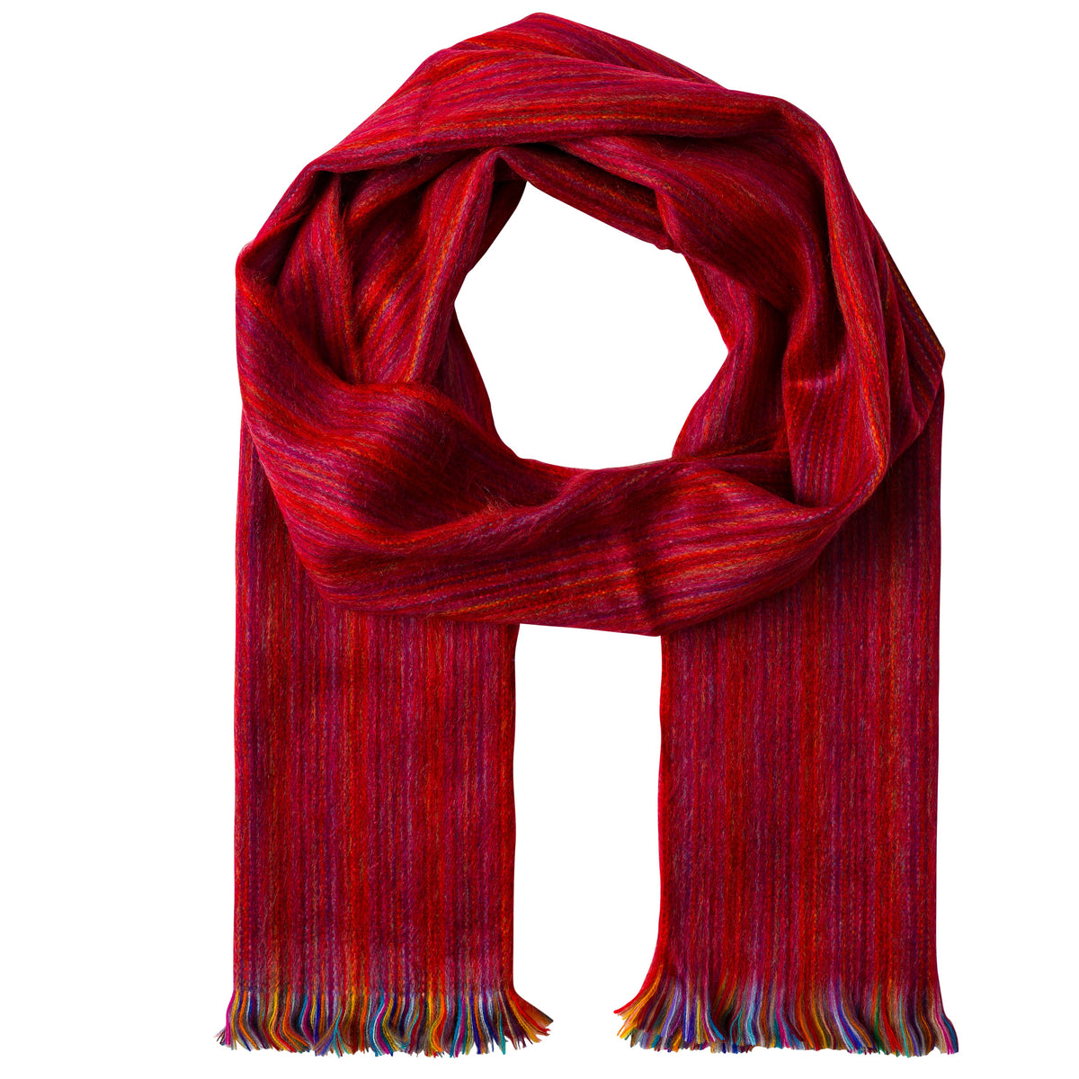 Alpaca Scarf (Red Variegated)