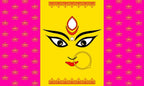 5x8 Feet Durga Fabric Reusable Backdrop Banner for Durga Pooja/Navratri (AS1489)