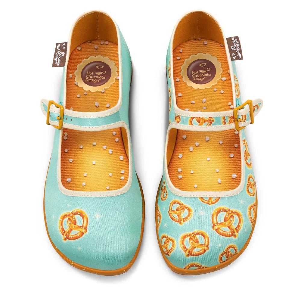 Chocolaticas® Atomic Pretzel Women's Mary Jane Flat by Hot Chocolate Design