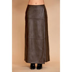 Alexandra Vegan Leather Wrap Skirt [Sizes XS-XL]