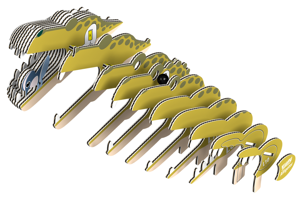 Alligator 3D Puzzle for Kids | STEM Craft & Building Activity