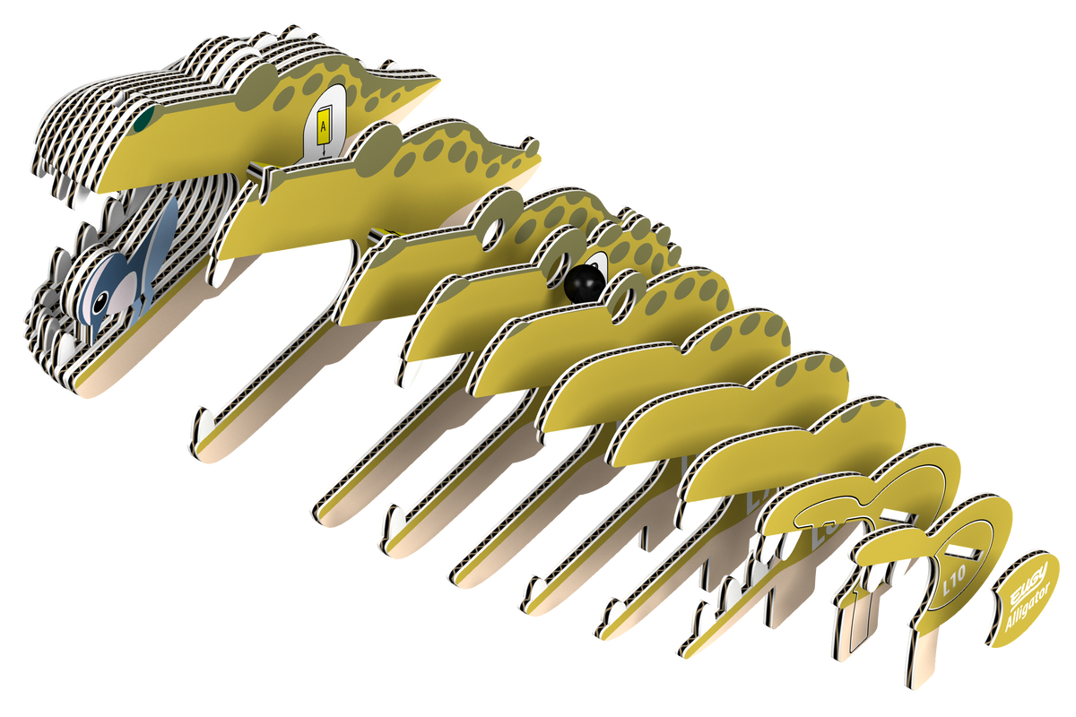 Alligator 3D Puzzle for Kids | STEM Craft & Building Activity