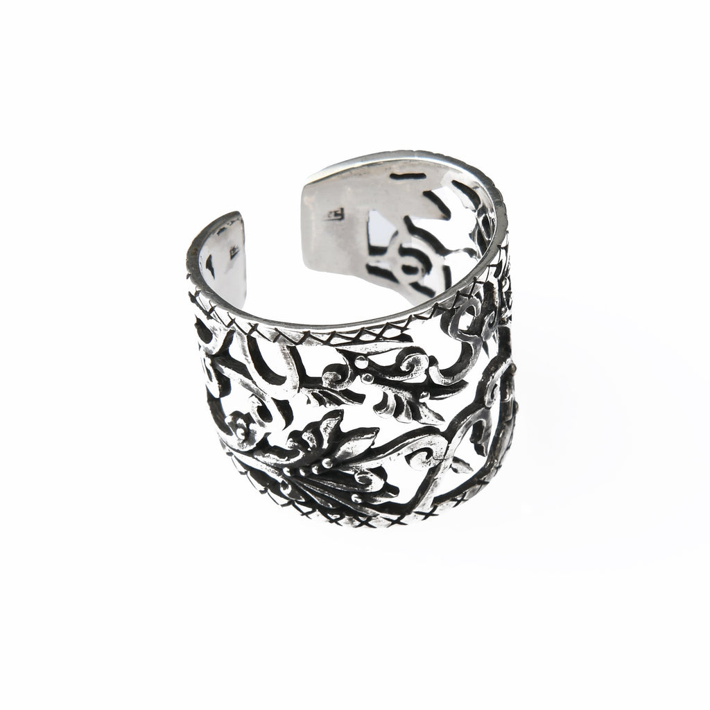 Sterling Silver Letters Ring