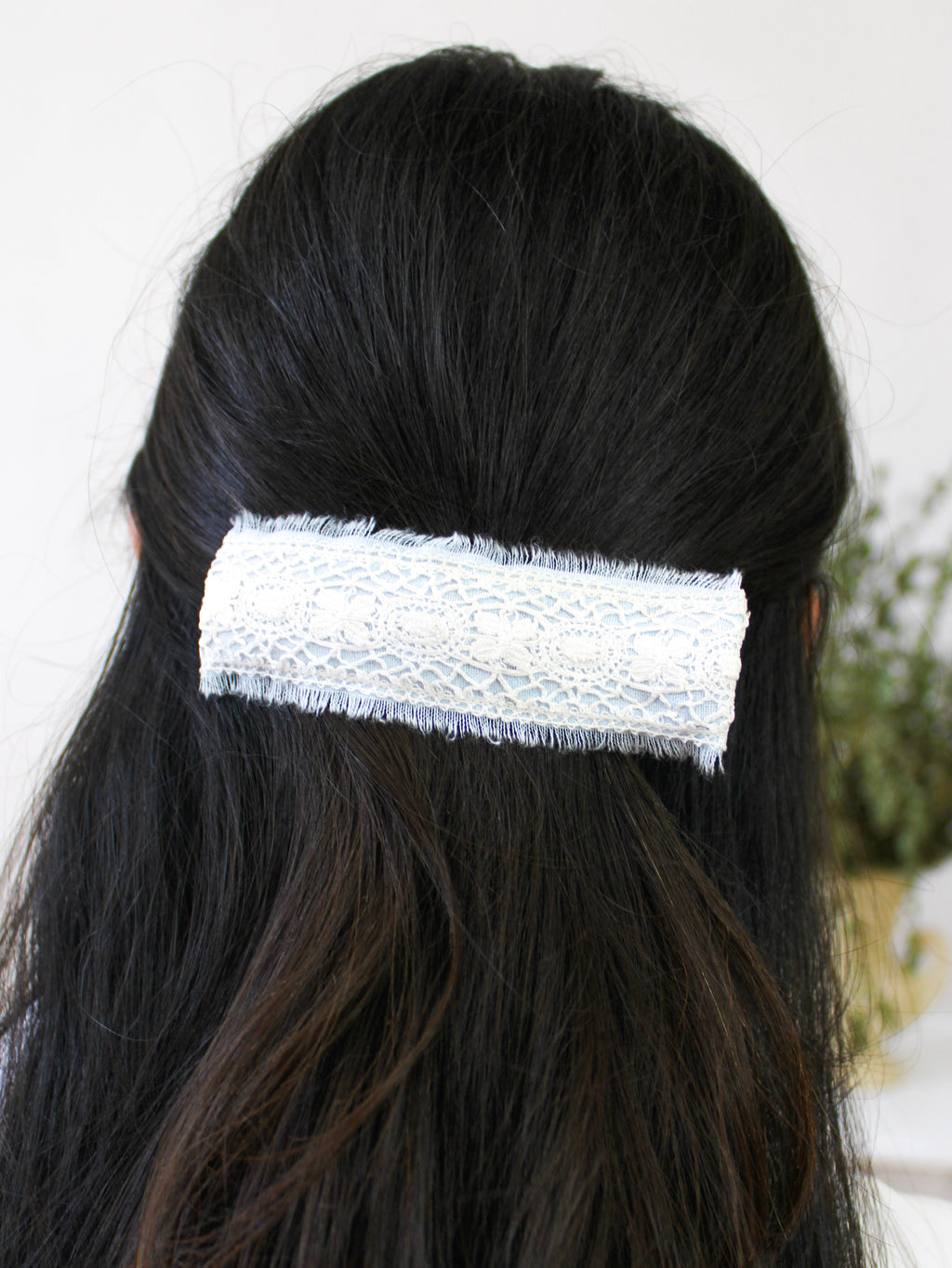 Amelia Lace and Linen Hair Clip