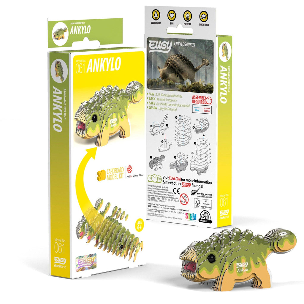 Ankylosaurus 3D Puzzle for Kids | Dinosaur STEM Craft Activity