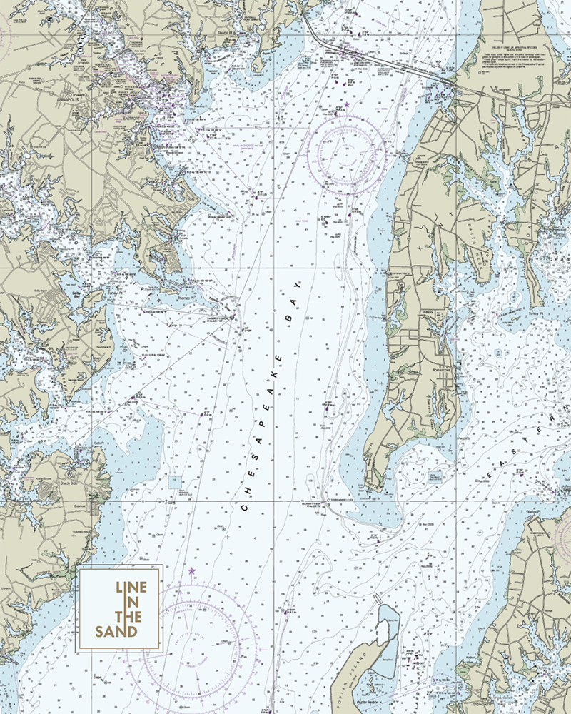 Nautical Chart Solar Gaiter by Line In The Sand Swim