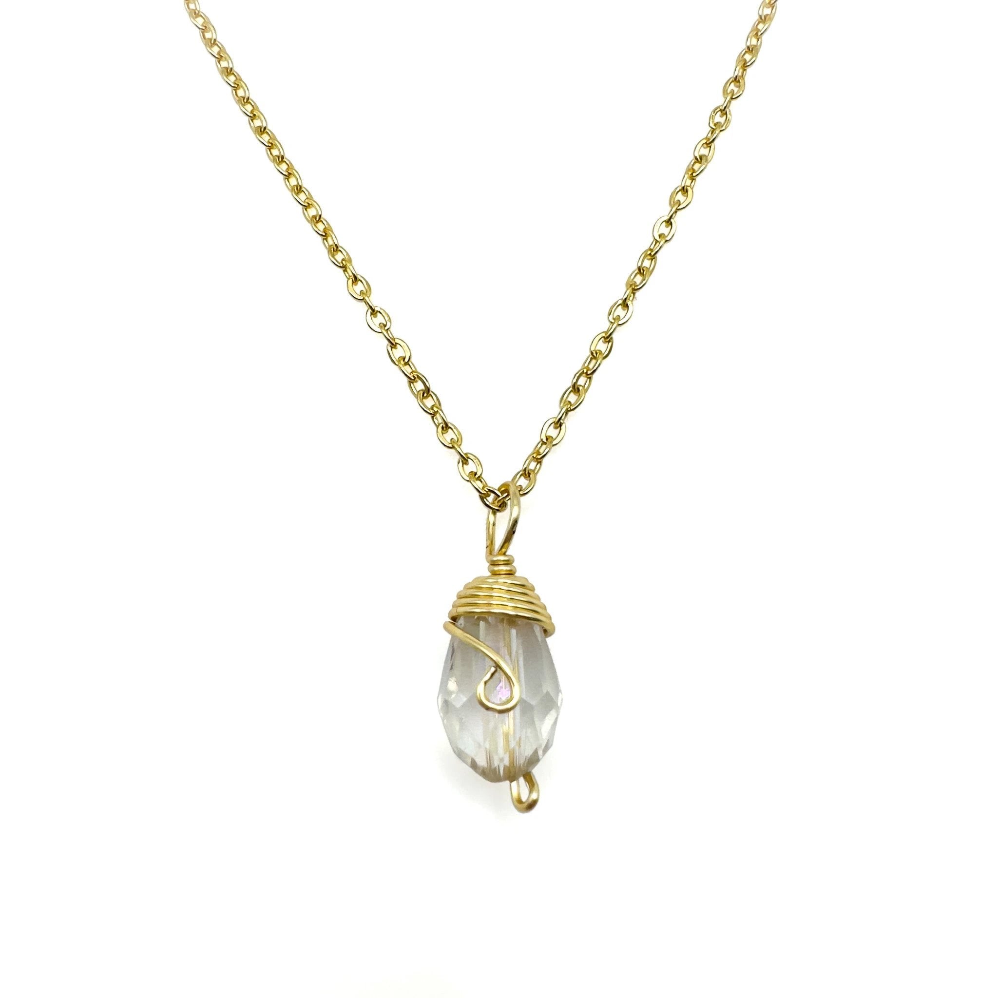Gold Birthstone necklace by Alegria Accessories Inc