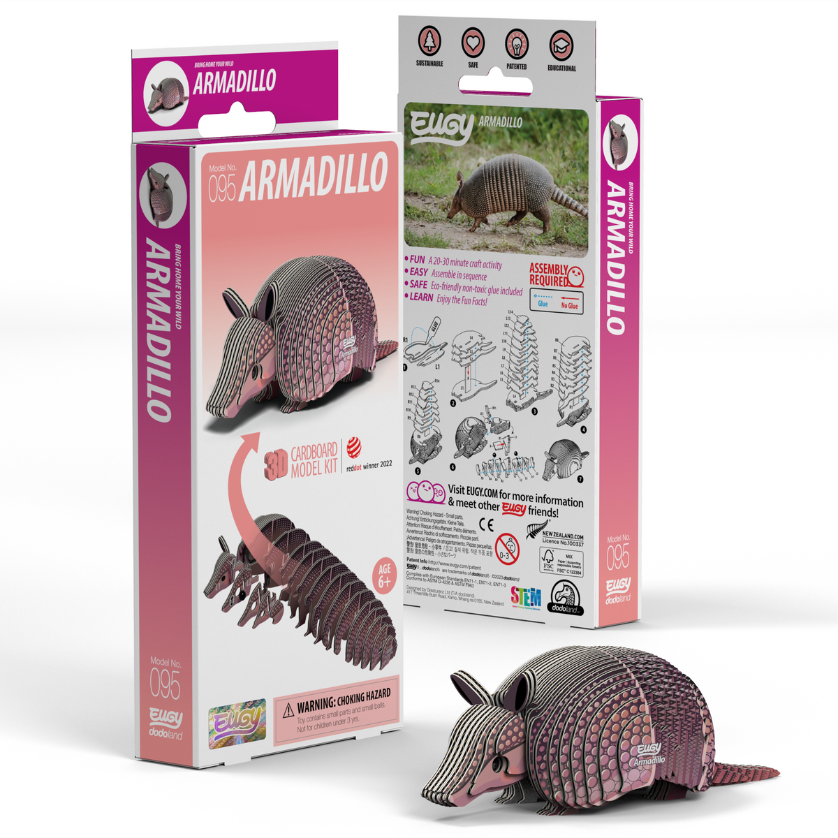 Armadillo 3D Puzzle for Kids | STEM Craft & Building Activity