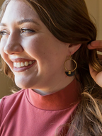 Art Deco Half Moon Earrings by Fair Anita