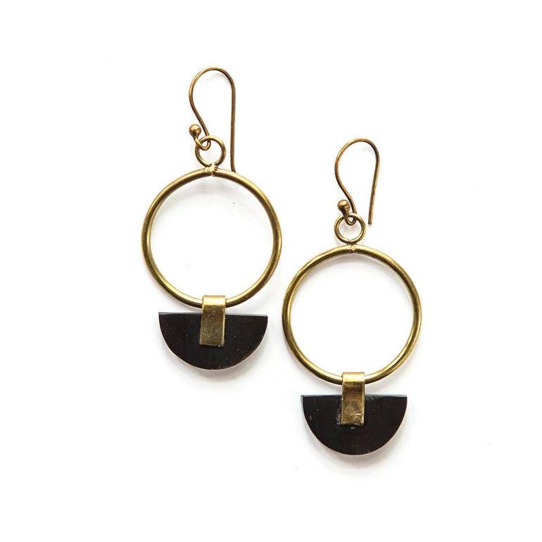 Art Deco Half Moon Earrings by Fair Anita