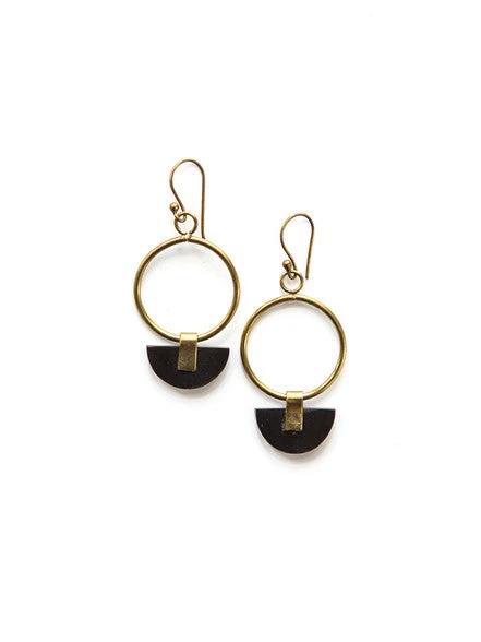 Art Deco Half Moon Earrings by Fair Anita