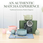 Matcha Whisk Set — Bamboo Chasen + Ceramic Chawan Gift Set