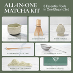 Matcha Whisk Set — Bamboo Chasen + Ceramic Chawan Gift Set