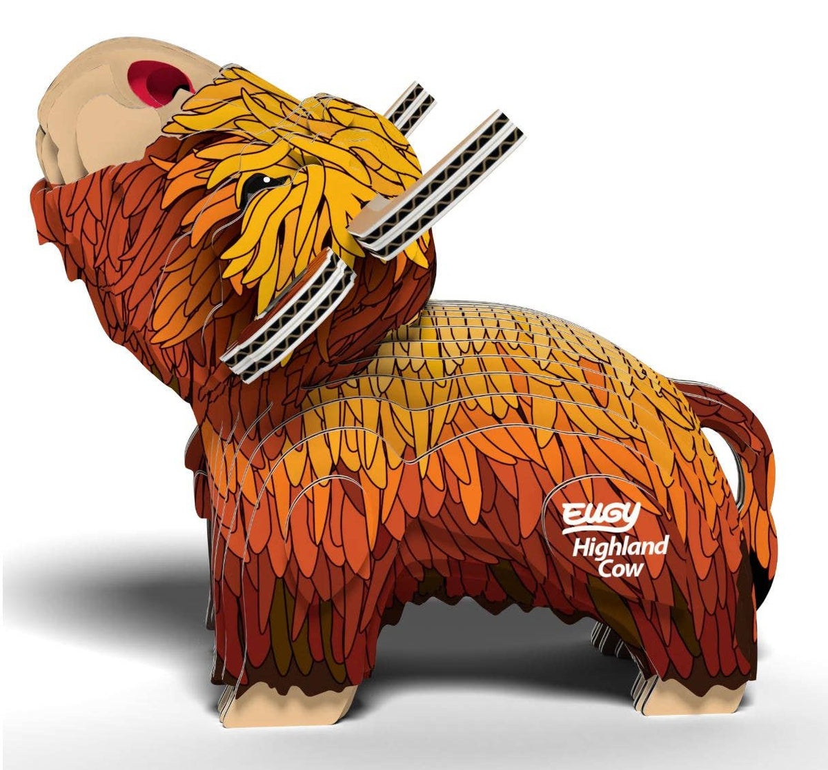 Highland Cow 3D Puzzle for Kids | STEM Animal Craft Activity