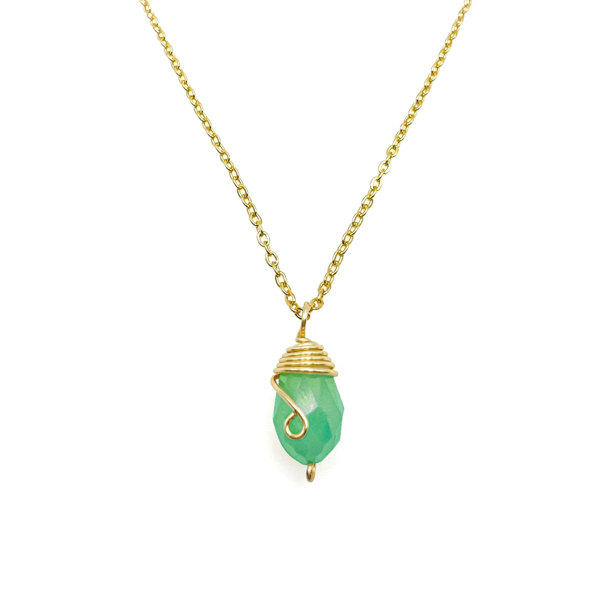 Gold Birthstone necklace by Alegria Accessories Inc