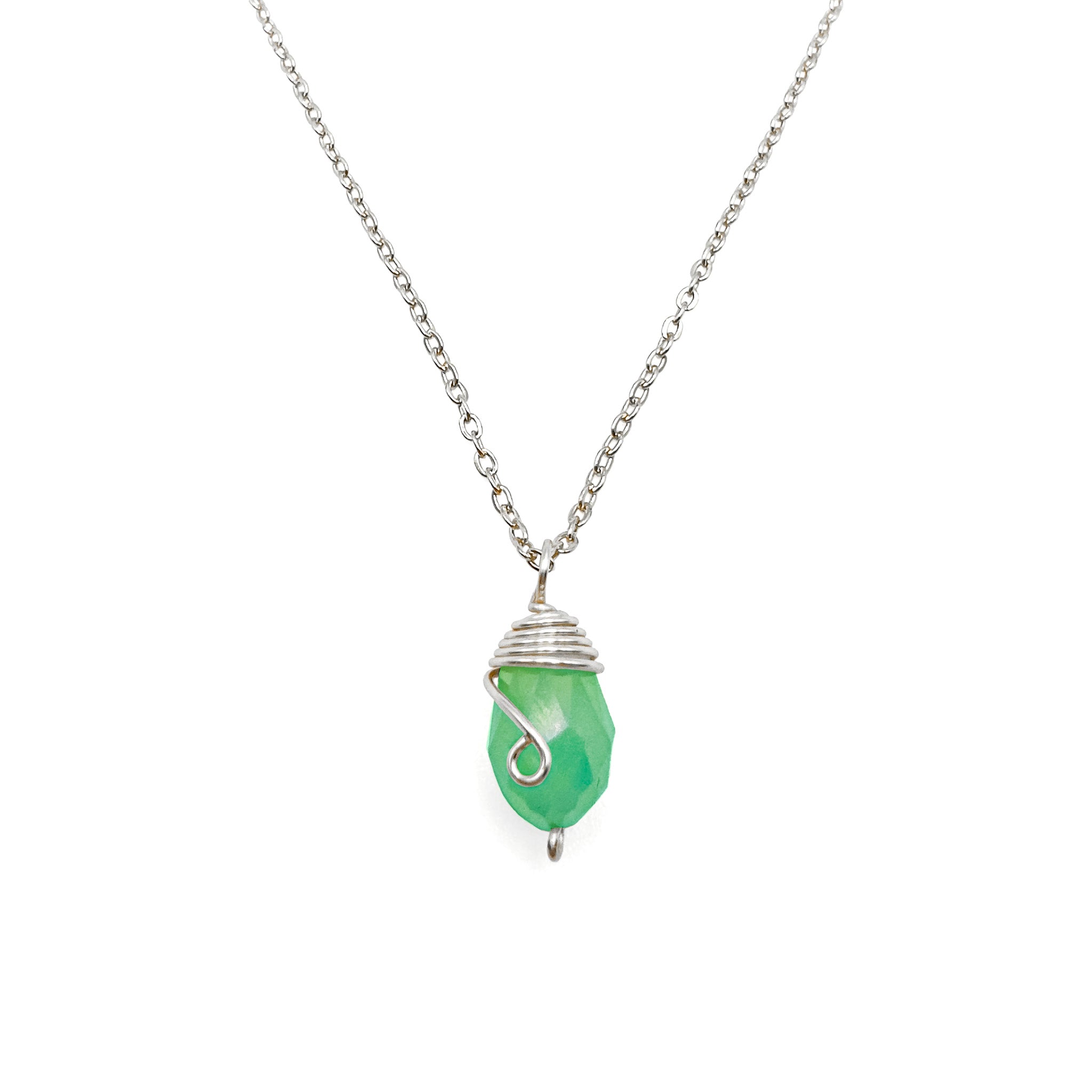 Silver Birthstone necklace by Alegria Accessories Inc