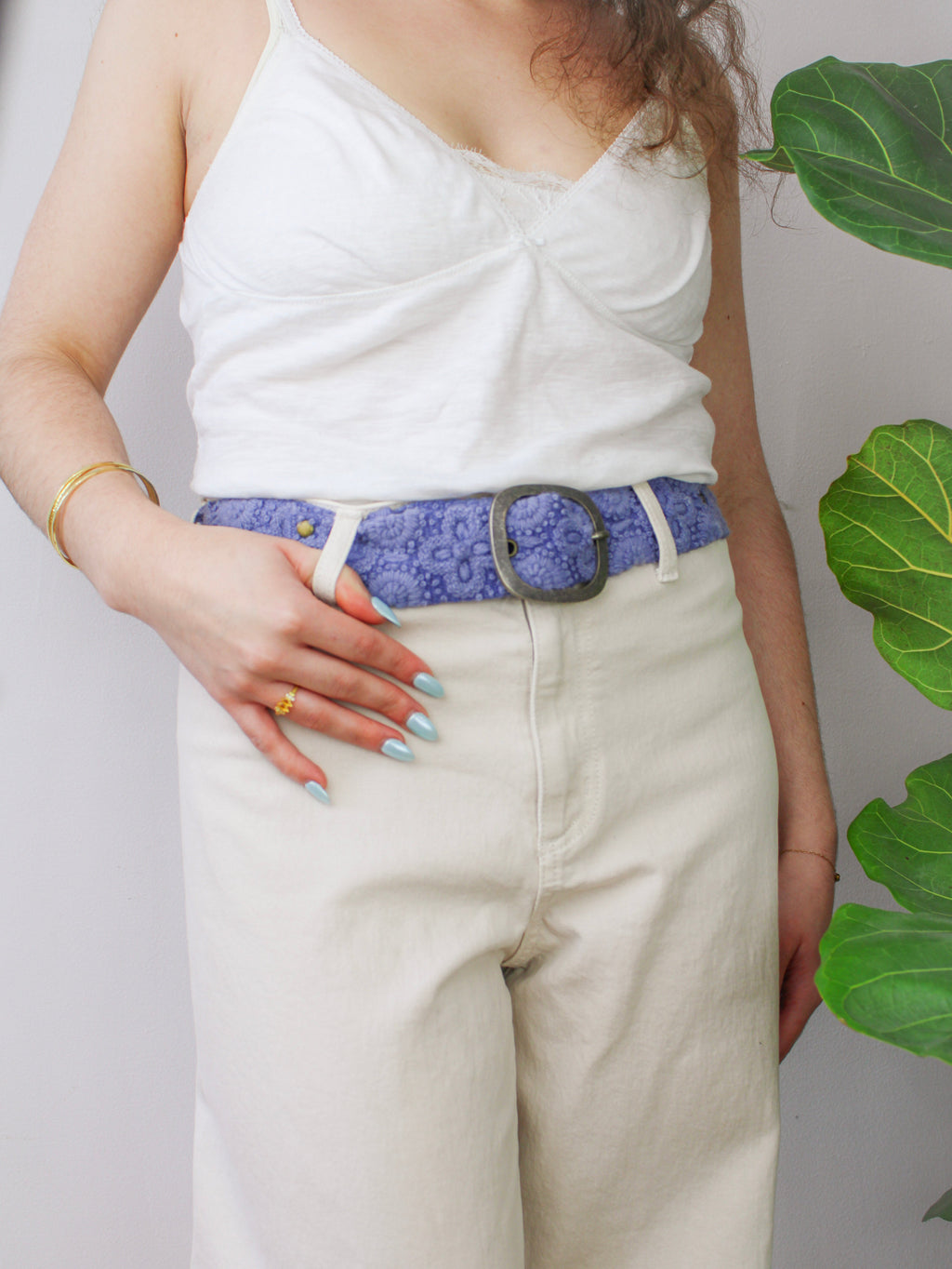 Azure Seas Floral Embroidered Belt