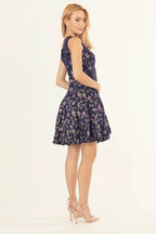 Azurine Blue One Shoulder Short Dress by Raas