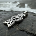 Celtic Mermaid Sisters Necklace in Sterling Silver