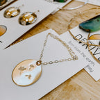 Hand Stamped Wish Coin Necklace by Derive Jewelry