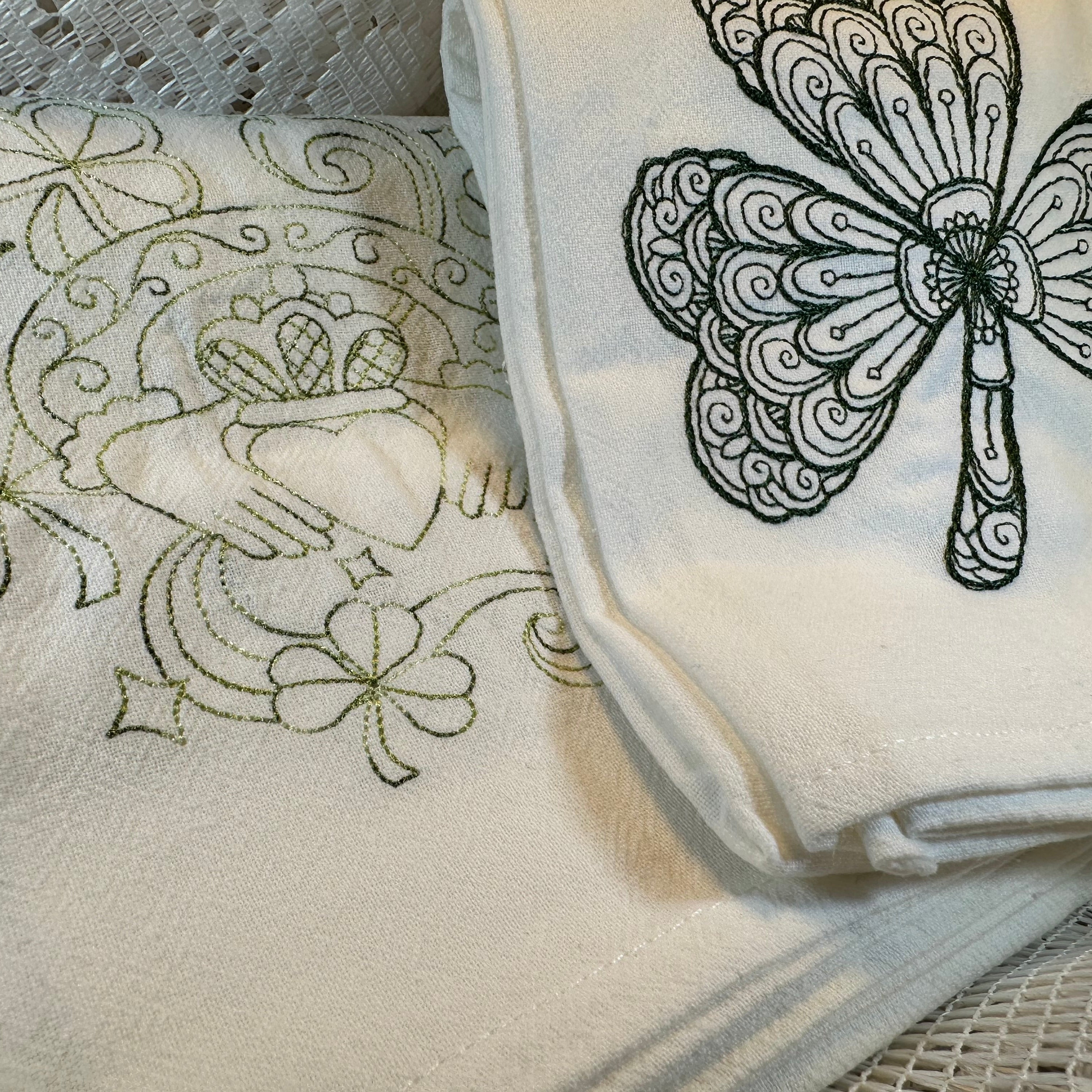 Handmade Irish Tea Towels - Set of Two