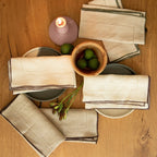 Jardin Handmade Linen Napkins, Set of 4 (3 Colors) by White Cliff Studio