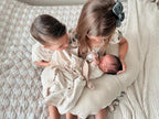 Oat Ribbed Stretch Swaddle by Little Mae & Co