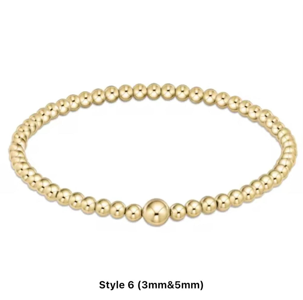 Classic Mixed Beaded Waterproof Non-Tarnish Bracelets by Curated By Suarez