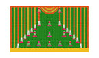 Traditional Indian Backdrop for Diwali, Wedding, Housewarming - 5 x 8 Feet Fabric Backdrop (1006)