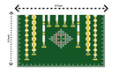 5x8 Feet Fabric Reusable Muggu or Kolam Backdrop Banner for Wedding, Seemantham Ceremony, Housewarming, any Auspicious occasions or pooja (1019)