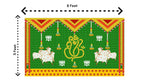 5x8 Feet Fabric Reusable Lord Ganesha Backdrop Banner for Wedding, Housewarming, Any ausipious occaions or pooja (1048)