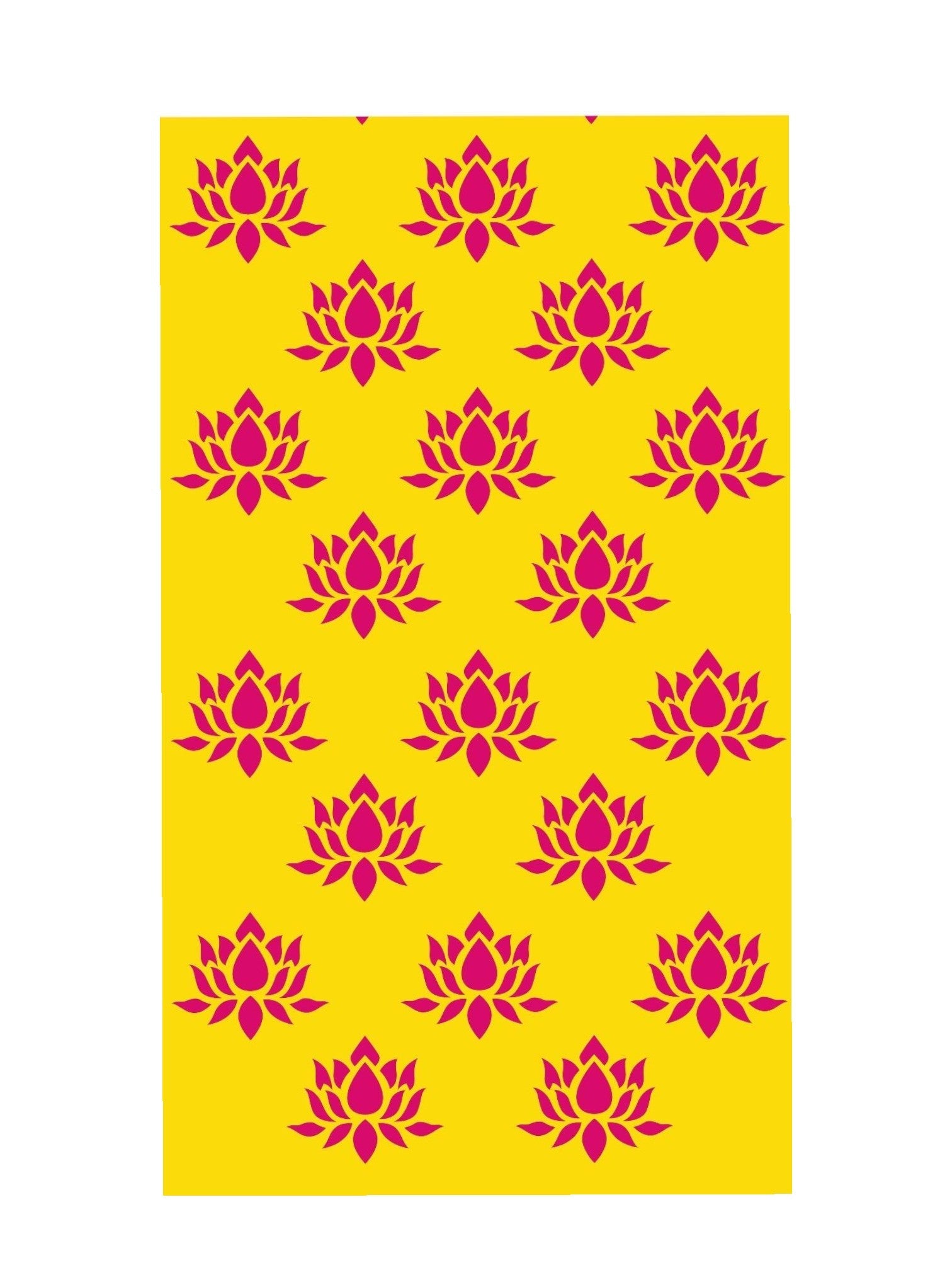 8x5 Feet Fabric Reusable Big Lotus Backdrop Banner for Wedding, Seemantham Ceremony,Housewarming, any Auspicious occasions (1076)