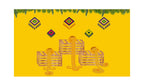 5x8 Feet Fabric Reusable Backdrop Banner for Wedding, Housewarming, any Auspicious Occasions or pooja (1082)