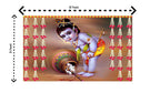 5x8 Feet Fabric Reusable Lord Krisha's Backdrop Banner for Janmashtami, Baby Shower or any Auspicious Occasions or pooja (1095)