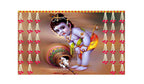 5x8 Feet Fabric Reusable Lord Krisha's Backdrop Banner for Janmashtami, Baby Shower or any Auspicious Occasions or pooja (1095)